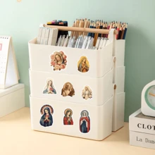 480pcs Virgin Mary Holographic Stickers, Waterproof Vinyl Graffiti Slap Pack For DIY Crafts, Laptops, Skateboards Scrapbook Supplies Scrapbook Stationery - Multicolor - View 7