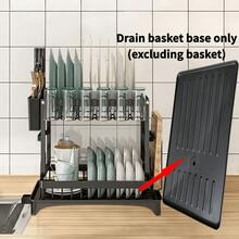 [Heavy-Duty Under-Sink Drainable Dish Rack]Multi-Layer Design, Stores Plates/Bowls/Cups/Tableware | Built-In Drainage System, Anti-Clogging No Water Accumulation, Kitchen Storage Essential | Space-Saving, Fits Small Kitchen Cabinets, Modern Black Stylish Look | Easy To Clean No Dirt Hiding, Strong Load-Bearing Durable, Must-Have For Kitchen Organization Kitchen Items Kitchen Accessories Kitchen Tools