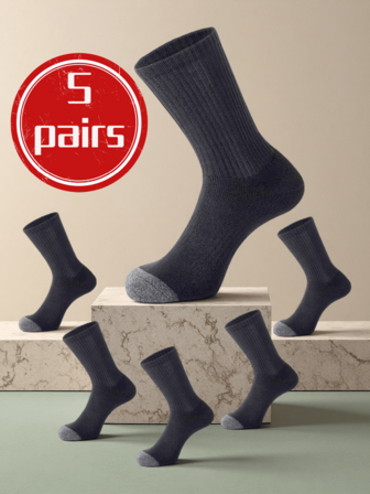 3/5 pares de calcetines de media caña multicolor para hombres, calcetines deportivos de punto suaves y de moda, nuevos calcetines de media caña casuales cómodos para correr, calcetines de estilo crew de moda para hombres y mujeres, calcetines de crew de alta elasticidad y transpirables, adecuados para uso diario, deportes, otoño/invierno, como regalo