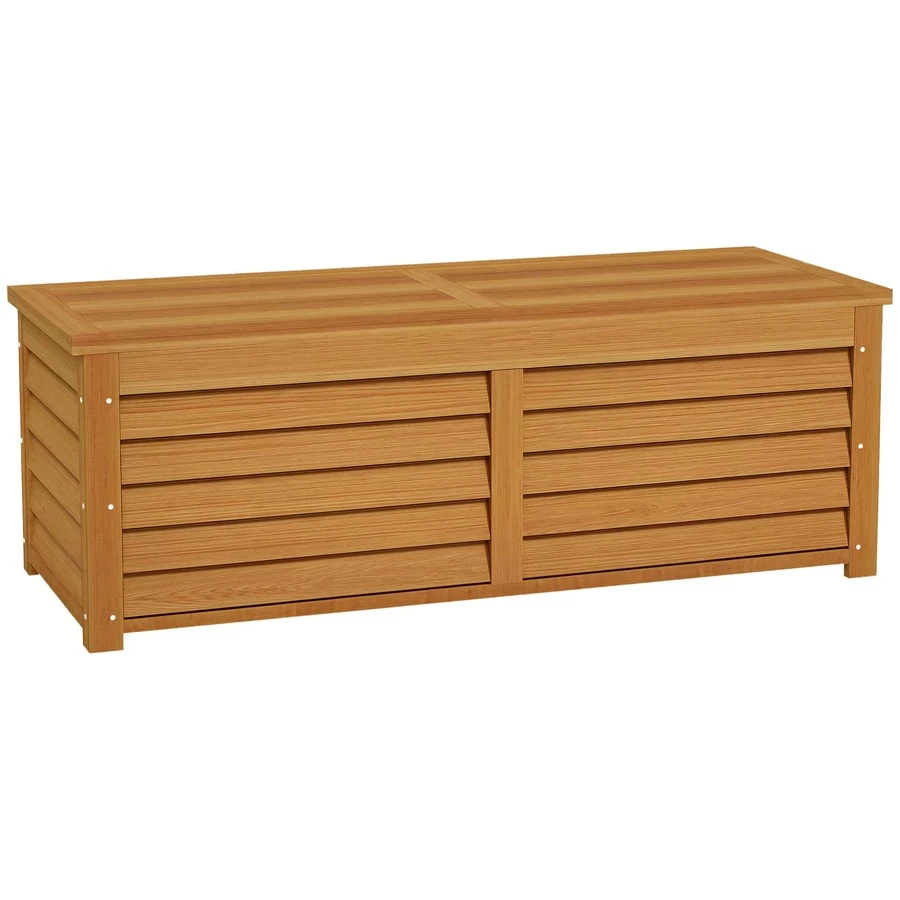 Outsunny Outdoor Storage Box, Cabinet, And Shelf - Tabac - Voir 1