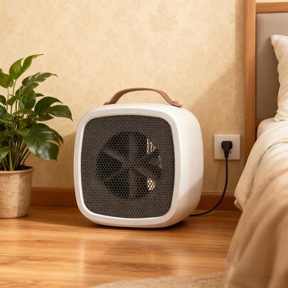 Calentador portátil para espacio pequeño 500 vatios calentamiento rápido calentador de aire ligero de escritorio para oficina interior ventilador de calefacción para el hogar