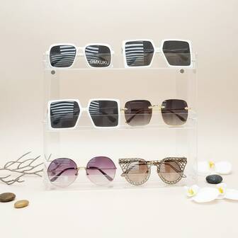 壁挂式眼镜展示架、太阳镜展示架、眼镜展示架、太阳镜收纳盒、粉色眼镜架、透明防蓝光眼镜展示架、男士太阳镜摆放道具