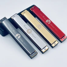 1pc High Quality Professional 24 Hole C Harmonica - Ideal For Adults And Students, Self-Learning Musical Instrument, Great Christmas Musical Gift. - Multicolor - View 1