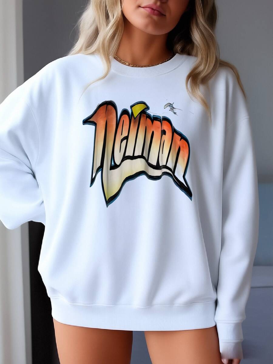 Vintage 1990s Neiman #34  Racing Airbrush Graphic Tee Shirt (Size Adult Xl) Sweatshirt - White - View 1