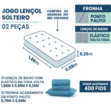 400 Thread Count Bedding Set, Elastic Fitted Sheet, Palito Stitch, Hotel, Single, Double, Queen, King, Premium - 藏蓝色 - 查看 4