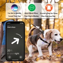 HUSQIER wasserdichtes AirTag Hundehalsband Anhänger, kompatibel mit Apple AirTag, Silikon versteckter AirTag Tracker Halter, Anti-Verlust Hundehalsband AirTag Zubehör, wasserdichte Hundehalsband Halterung kompatibel mit Apple AirTag (1. und 2. Generation), Silikon AirTags Hülle für Hundehalsband - Verschiedenfarbig - Übersicht 5