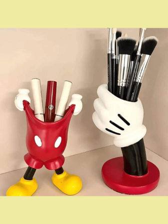 25厘米趣味吊带笔筒，多功能桌面收纳架，可放置化妆刷、钢笔等，适用于卧室、梳妆台，用途广泛，别致小礼物