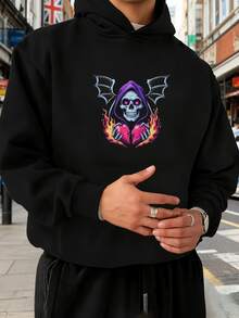 Sudadera con Capucha Primavera y Otoño para Hombres Sudadera con Capucha Duradera y Lavable Cómoda para Profesionales que Trabajan - Negro - Ver 1