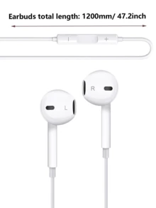 Compatible Wired Earphones, Type-C Interface In-Ear Earbuds, 3.5mm Round Plug, USB-C Earphones, In-Ear Audio Headphones, Support Call And Music, Stereo Bass, In-Ear Headphones, Compatible With IPad/PC - 白色 - 查看 4