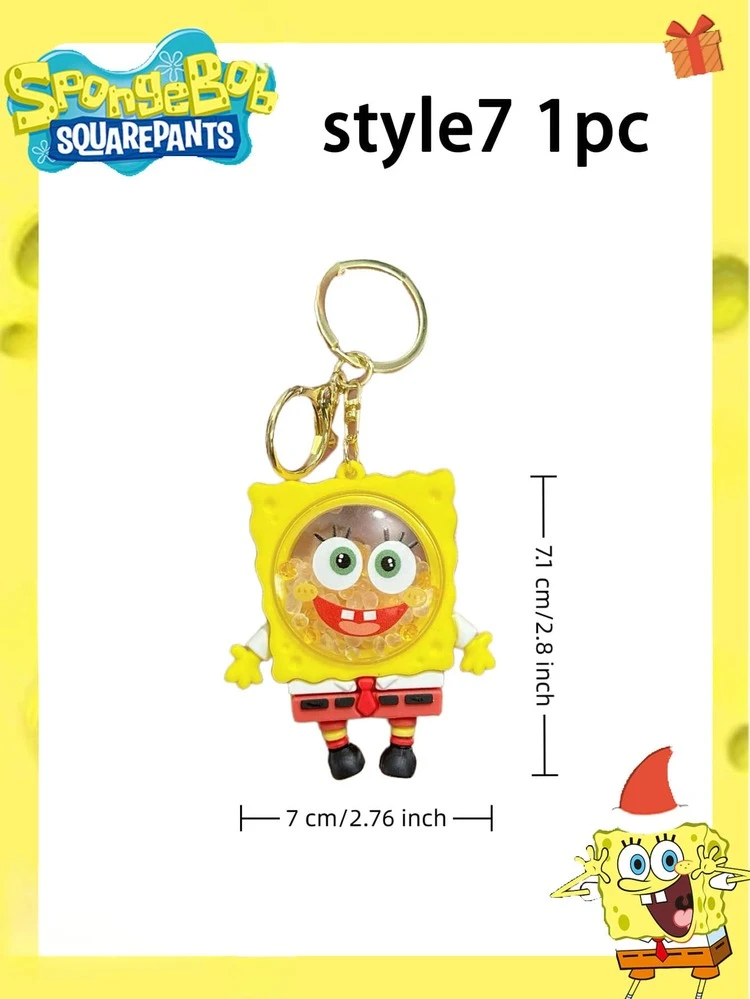 SpongeBob SquarePants 1/2pcs SpongeBob Cartoon Plush Doll Party Hanging Decor, Scented SpongeBob Star Keychain Pendant, Cute Cartoon Anime Backpack Hanging Decor, Couple Gift, Fashionable Travel Portable Hanging Decor, Multi-Functional Party Theme Car Decoration - Multicolor - View 17