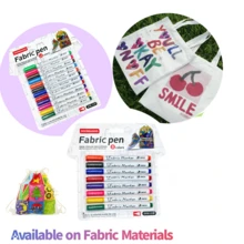 8/12pcs Fabric Pen, Ideal For Use On Cloth, Accessories And Textiles, DIY T-Shirt, Backpack, Shoes - Multicolor - View 2