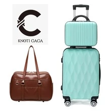 16-inch Coffee Travel Bag, Green 14-inch Clutch Bag + 20 Suitcases