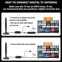 2026 New 150 Mile Range Digital TV Antenna - Supports 720p 1080p 4K 8K - Includes 16.4ft Coaxial Cable - USB Powered, Local Channel Digital Smart TV Antenna, No Battery Required - Black - View 3