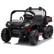 CuisinSmart 24V 4WD Kids Electric Dump Truck, 2 Seater Ride On Car With Parent Remote Control, All-Terrain Off-Road Toy With Dump Bed, 3 Speeds, Music For Boys Girls Ages 3-8 - màu đen - Xem 1