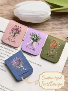 Personalized Birthday Flower Bookmarks, Acrylic Floral Bookmarks, Can Be Engraved With Names, Customized Bookmark Gifts, Name Bookmarks, Tasseled Bookmarks - Multicolor - View 1