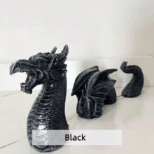 1pc Gothic Dragon Statue, Indoor& Outdoor Dragon Decor, Intricately Detailed, Unique Gothic Decorative Sculpture For Halloween Decorations, Party Decorations, Birthday Decorations, Garden Decor, Room Decor, Home Decor, Bedroom Accessories, Home Accessories And Holiday Essential - Multicolor - View 5
