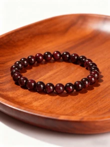 1 szt. Naturalny granat 4 mm, 6 mm, 8 mm, 10 mm, okrągłe koraliki, bransoletka z kruszonego kamienia, biżuteria z kamieni leczniczych dla energii i równowagi, modna ręcznie robiona biżuteria i akcesoria odpowiednie dla nastolatków