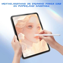 1 件/2 件/3 件磨砂纸屏幕保护膜适用于 iPad 11th/10th/9th/8th/7th/6th/5th/2025 Air/2024 Pro/2024 Air/2022 Pro/2021 Pro/2020 Pro/2018 Pro/Mini 6/Mini 5/Mini 4/Air 5/Air 4/Air 3/Air 2/Air 1（10.2 英寸/11 英寸/10.9 英寸/8.3 英寸/12.9 英寸/9.7 英寸/13 英寸/10.5 英寸/11 英寸），防刮擦，超清晰，兼容 Apple Pencil，防眩光灵敏触摸，办公/绘图，像在纸上书写