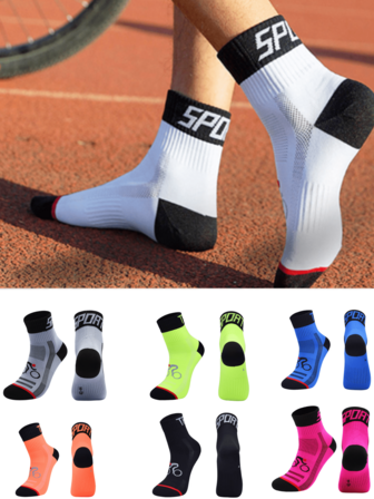 1 Pair Unisex Sports Mid-Calf Socks, Suitable For Running, Cycling, Hiking, Badminton And Other Outdoor Sports, Autumn/Winter