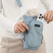 Water Bottle Holder Bag, Adjustable Waterproof Bottle Holder With Shoulder Strap - màu đen - Xem 6