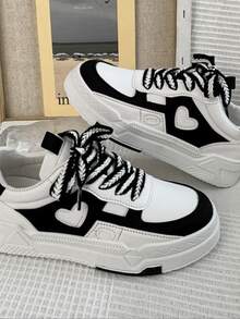 Calzado deportivo casual de mujer, con aumento de altura y absorción de impactos.Zapatillas Gruesas De Moda Para Mujer, Plataforma Impermeable Con Suela Gruesa, - Estampados - Ver 5