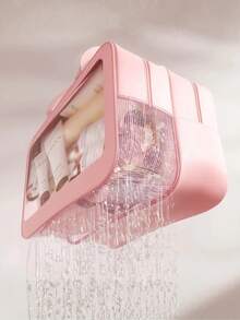 Large Double-Layer Waterproof Makeup Bag - White - View 9