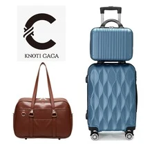 16-inch Coffee Travel Bag, Blue 14-inch Clutch Bag + 20 Suitcases