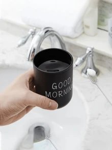 Household Hand Cup, Cleaning Mouthwash Cup, Toothbrush Cup, Wash Cup, Japanese Good Morning Design, Brushing Cup, Bathroom Supplies, Home Essential - Multicolor - View 2