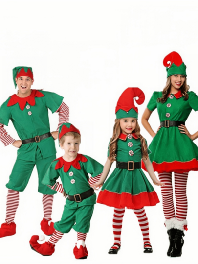 2 piezas Disfraz de Navidad, ideal para el ayudante de Santa o atuendo navideño