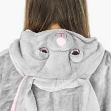 nerd hunters Adult Kigurumi Pajamas Plush Unisex Cosplay Costume Grey Rabbit - Grey - View 8