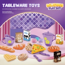 HUHUJIA Luxury Edition Cooking Kitchen Food Set - Realistic Tea Sets And Pizza Toys, Accompanied By Storage Box - Fun Role-Playing Accessories For Boys And Girls - Selectively Chosen Perfect Gift Option - Kitchen Toys - View 5