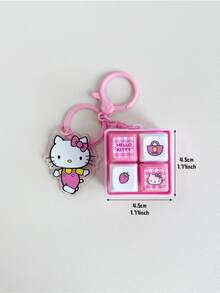 Móc khóa 4 nút - Phiên bản màu hồng, với tông màu hồng xanh nhạt, được trang trí bằng thiết kế dễ thương, có các nút bấm tương tác mang lại trải nghiệm thú vị - Phụ kiện đa chức năng, có thể treo trên chìa khóa, ba lô và túi xách, phù hợp cho sử dụng hàng ngày, trường học, công việc và các chuyến đi chơi giải trí - Được làm từ chất liệu bền chất lượng cao, sử dụng lâu dài - Món quà lý tưởng cho thanh thiếu niên, người trẻ tuổi và những người yêu thích phong cách dễ thương, hoàn hảo cho những người đam mê. - Hồng - Xem 4