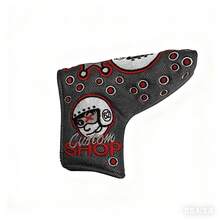 Joker Mallet 推杆套设计适用于高尔夫球头推杆头套，PU 皮革，带钩环扣和刺绣标志