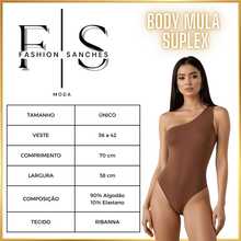 KIT 2 Women's Suplex Mula Manca Bodysuit With Double Lining Thin Strap One Shoulder Premium - 黑色和淡藍色 - 查看 2
