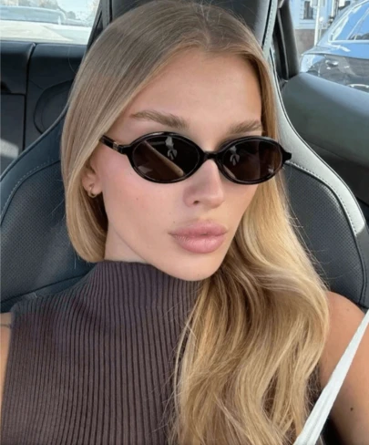 1 Peça Óculos Pequeno de Armação Elíptica Personalidade Rua Forma Côncava, Acessórios de Óculos Transparentes, Acessórios de Óculos para Mulheres, Coloridos Boho Férias