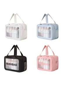 Large Double-Layer Waterproof Makeup Bag - Rosa - Ver 5