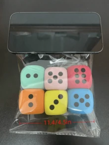 小号、中号、大号软泡沫骰子 - 适合派对、生日和节日（多色）