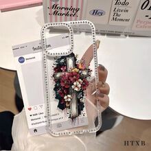 Printed Phone Case, Suitable For IPhone 17 Pro 17Air 17 17promax, 16 15pro 14 14 Plus 14 Pro Max 13 13 Pro 12Pro 11pro Promax Series. Anti-Drop And Stain-Resistant Soft Case, Diamond Decoration.Double-Sided Diamond Inlay Three-In-One - Multicolor - View 3