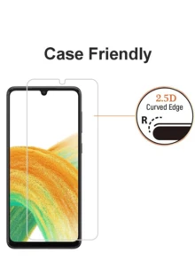 2 片钢化玻璃屏幕保护膜适用于 OPPO，9H 硬度，高清清晰，防刮，无气泡，防指纹，透明防水，防震，防摔，防摔，防刮，全覆盖 - 白色 - 查看 5