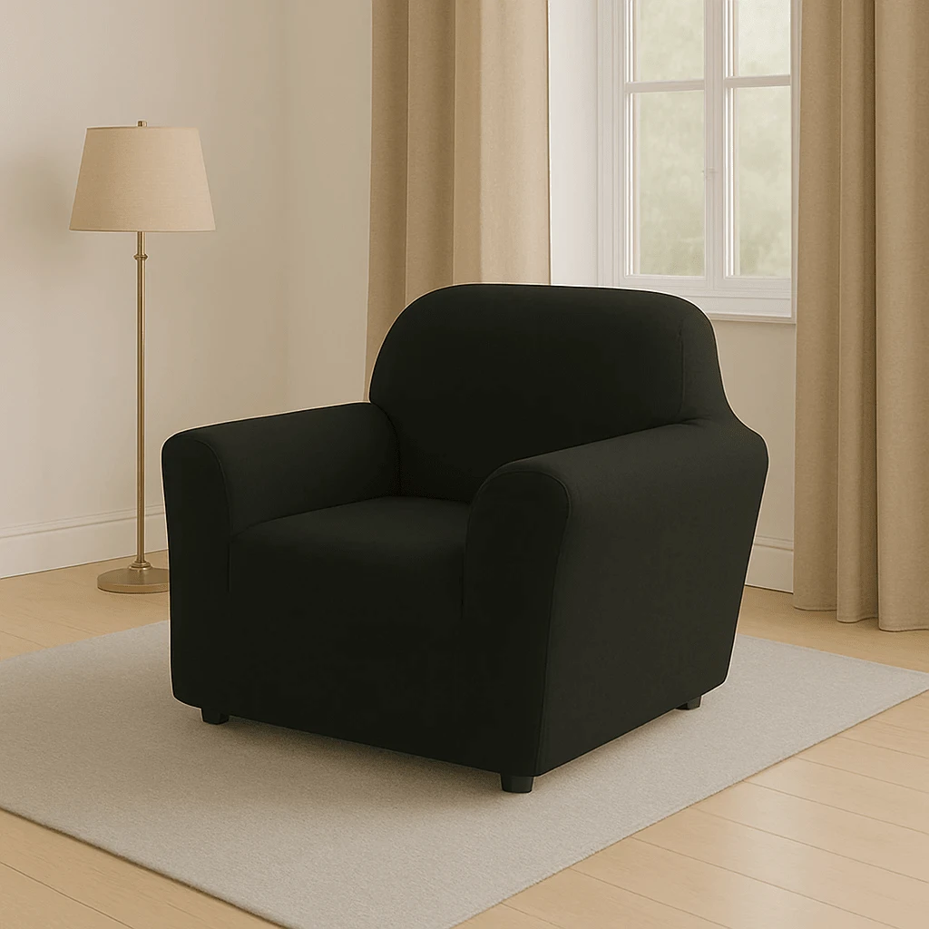 Coladinha 1-Seater Sofa Protector Cover - Black - View 1