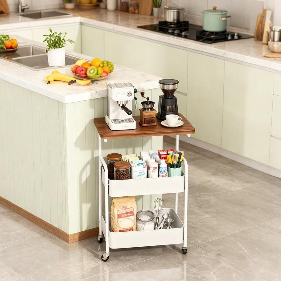 Office Storage Cart - White - View 1