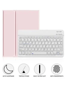 【无线键盘保护套】这款无线蓝牙键盘保护套兼容 iPad Air 1/Air 2/Air 3/Air 4/Air 5/6、iPad 5/6/7/8/9/10/11 代、iPad Pro 12.9 英寸（2020/2021/2022 款）、iPad Pro 11 英寸（2018/2020/2021/2022 款），以及 Galaxy Tab 和 Redmi Pad SE。它采用柔软的 TPU 背壳、磁吸式可拆卸设计，并设有手写笔插槽。