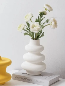 1 Piece Of Nordic Ins Circle Design Ceramic Vase Home Decoration, Creative Home Living Room TV Cabinet Porch Flower Arrangement Decoration Ornaments Gifts Birthday Graduation Room Decor Flower Vase Glass Vase