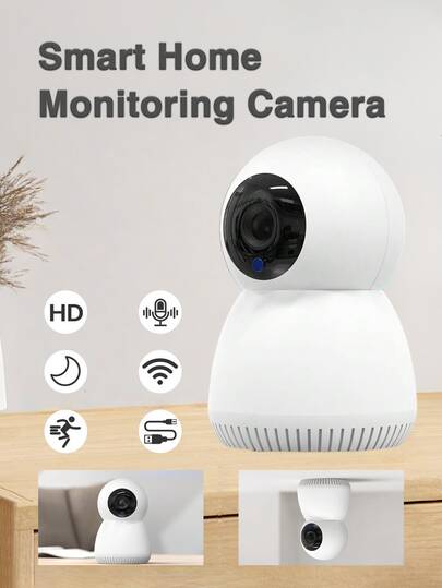 1pc/ WiFi Security Camera 355 Degree Intercom Night Vision, Remote Control Home Indoor Outdoor APP To View Anytime Anywhere, Cameras view 8