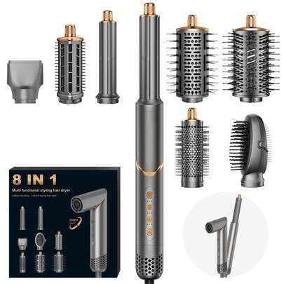 ATOPSKINS 2 Million Negative Ion 8-In-1 Hot Air Brush Set: Straightener, Auto Curler, Hair Dryer. High Power, Fast Heating, 110,000RPM Brushless Motor, Rotating Air Styler, Hot Brush, Hair Dryer, Dual Curling Irons. Powerful Curling, Quick Drying, Straightening Tool Suitable For All Hair Types. Great Gift For Holidays And Birthdays