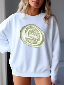 Vintage 1990s Quicksilver Essentials Surfwear Made In Usa Navy Blue Hat (Fits Head Size Small/Medium) Sweatshirt - White - View 2