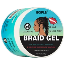 Goiple Gel tạo kiểu tóc tết 380g/150g/100g, gel giữ nếp chắc chắn cho kiểu tóc xoắn, tết sát da đầu và tạo kiểu chân tóc, không nhờn, bóng mượt, chống xơ rối, gel dưỡng và làm mượt tóc, bộ dụng cụ tết tóc kèm sáp giữ nếp, dây đeo cổ tay từ tính, lược và phụ kiện tóc. - Nhiều màu - Xem 17