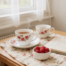 Luxury Camber Black 220ml Tea Cup Set - Fratelli - trắng - Xem 8