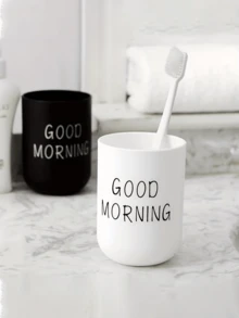 Household Hand Cup, Cleaning Mouthwash Cup, Toothbrush Cup, Wash Cup, Japanese Good Morning Design, Brushing Cup, Bathroom Supplies, Home Essential - Multicolor - View 4