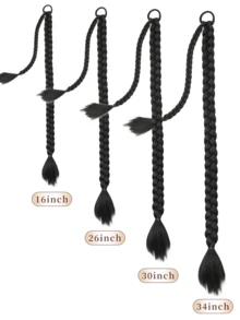 1件装,16/26/30/34英寸多种尺寸DIY马尾辫,配有发圈,多种颜色可选:黑色、粉色、亚麻棕、酒红色、摩卡棕、卡其色、驼色和红色。简约百搭,新手友好,适合女士佩戴。采用柔软的合成纤维接发,时尚的合成编织假发,适合各种场合,例如日常佩戴、聚会、节日和新年庆祝活动。 - 棕色 - 查看 3